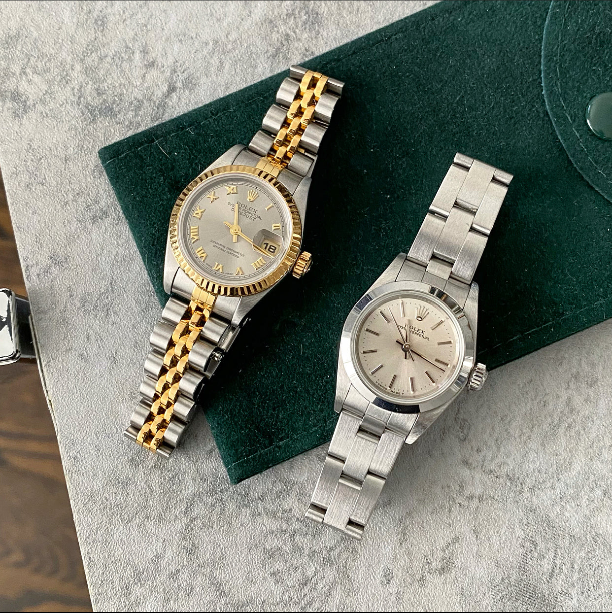 Rolex Lady Datejust 2 Tone 26mm Roman Numeral Watch 69173