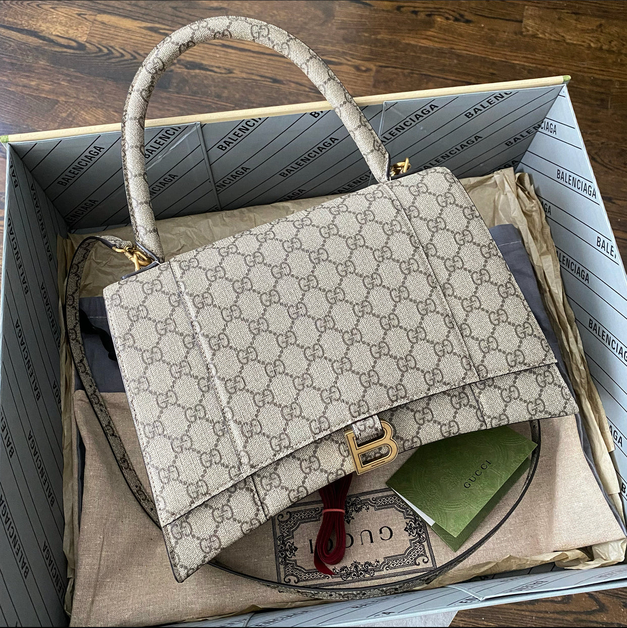 Gucci x Balenciaga Hacker Project Medium Hourglass Bag