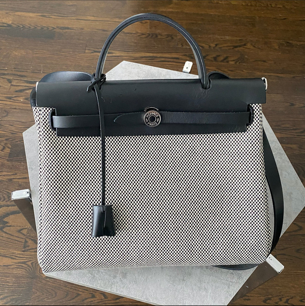 Hermes Herbag Zip 31 Toile Criss Cross Bag
