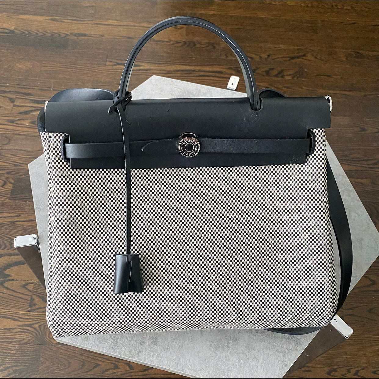 Hermes Herbag Zip 31 Toile Criss Cross Bag