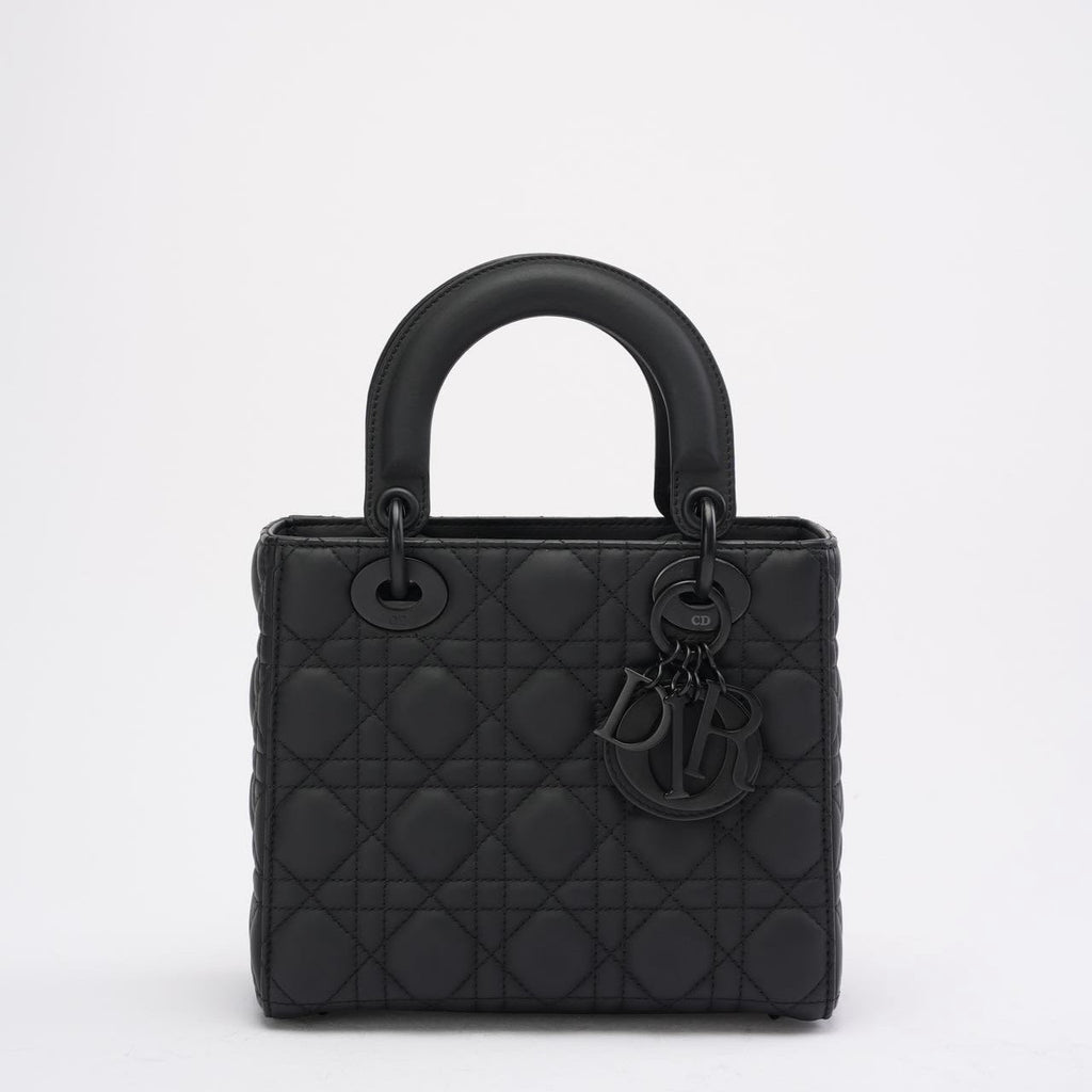 Christian Dior Lady Dior Small Matte Black Tonal Bag 2021