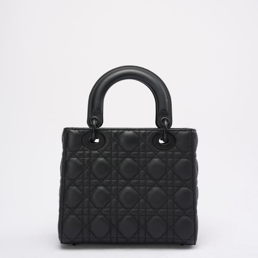 Christian Dior Lady Dior Small Matte Black Tonal Bag 2021