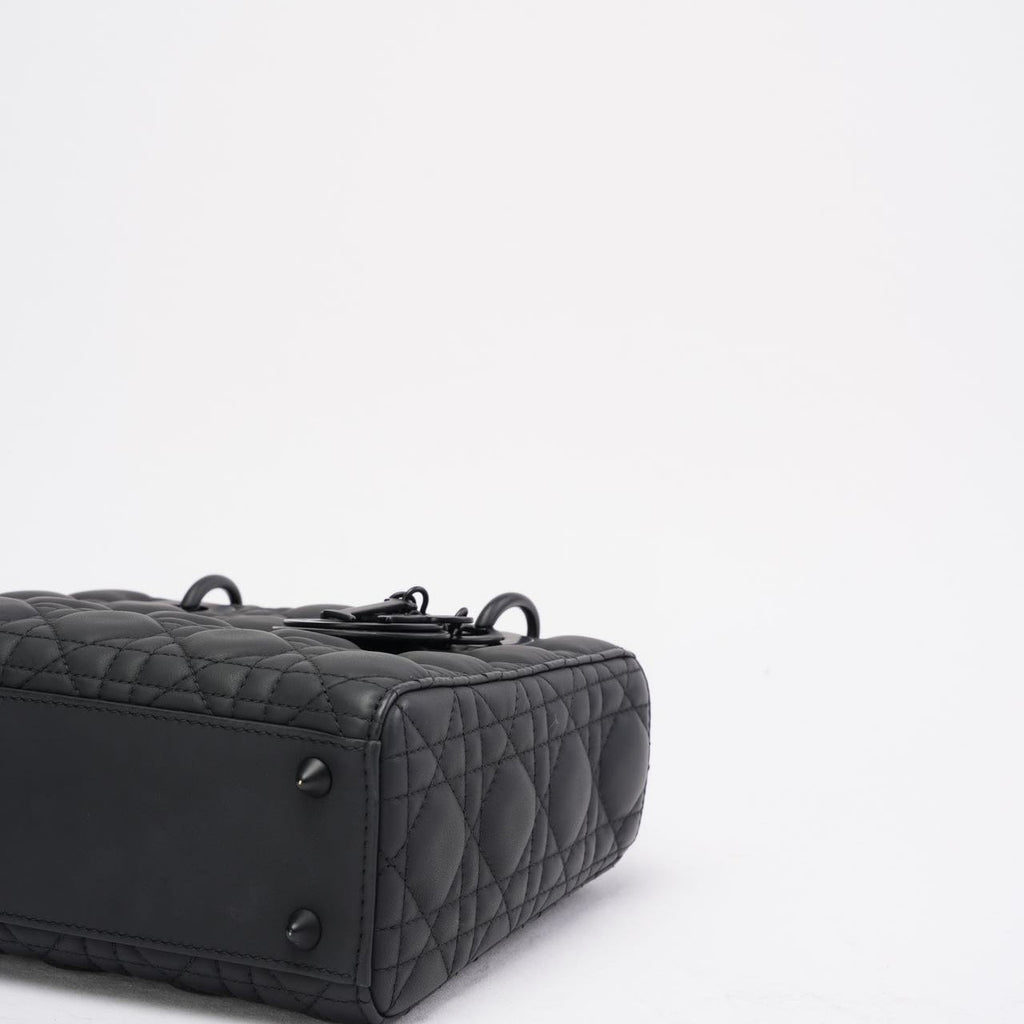 Christian Dior Lady Dior Small Matte Black Tonal Bag 2021