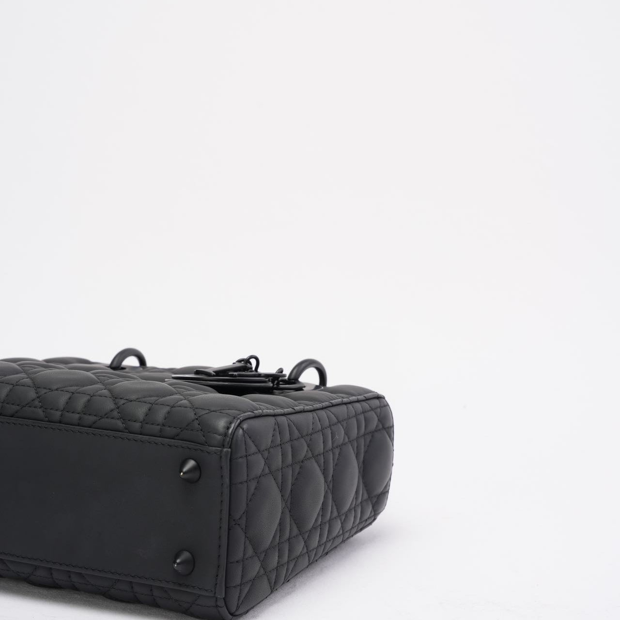 Christian Dior Lady Dior Small Matte Black Tonal Bag 2021
