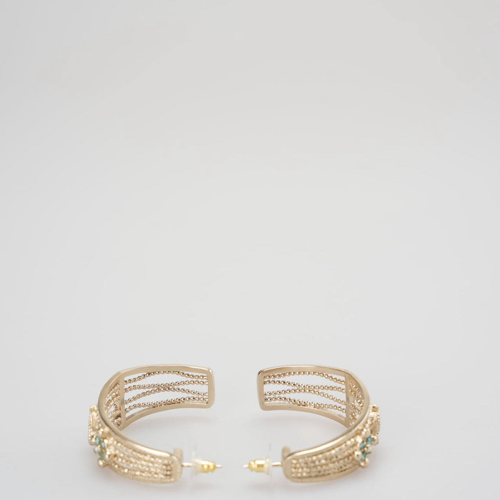 Chanel Crystal Coco Moon Earrings Rare Piece