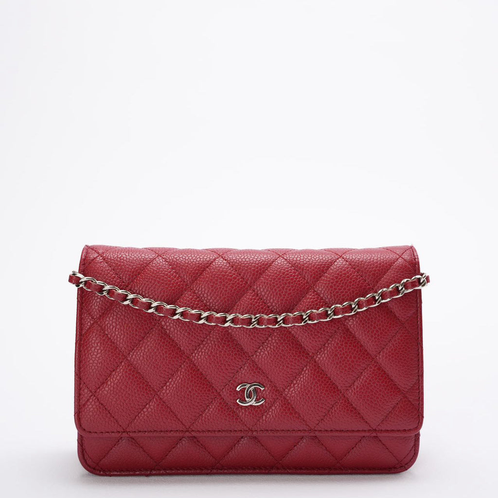 Chanel Wallet on Chain( woc) Bag Red Caviar Leather