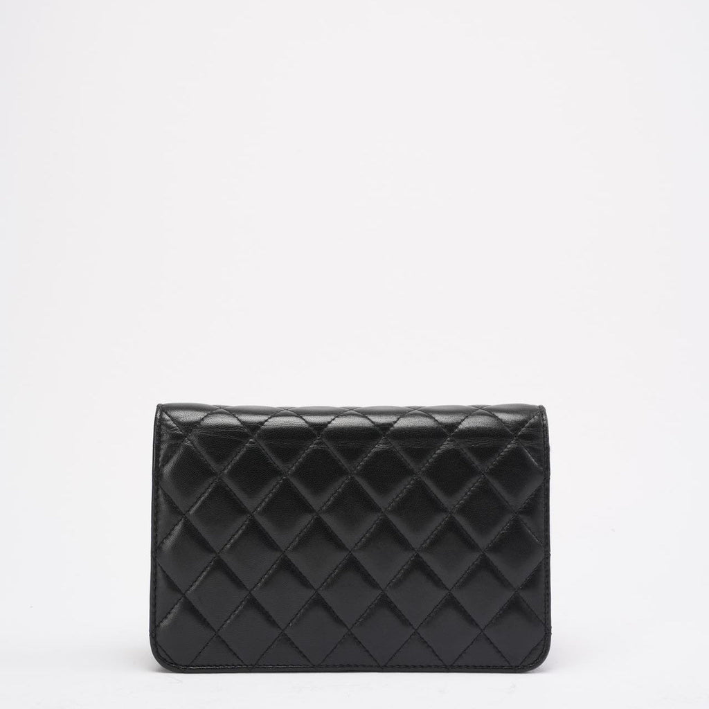 Chanel Wallet on Chain Black with Camélia Charms 2019