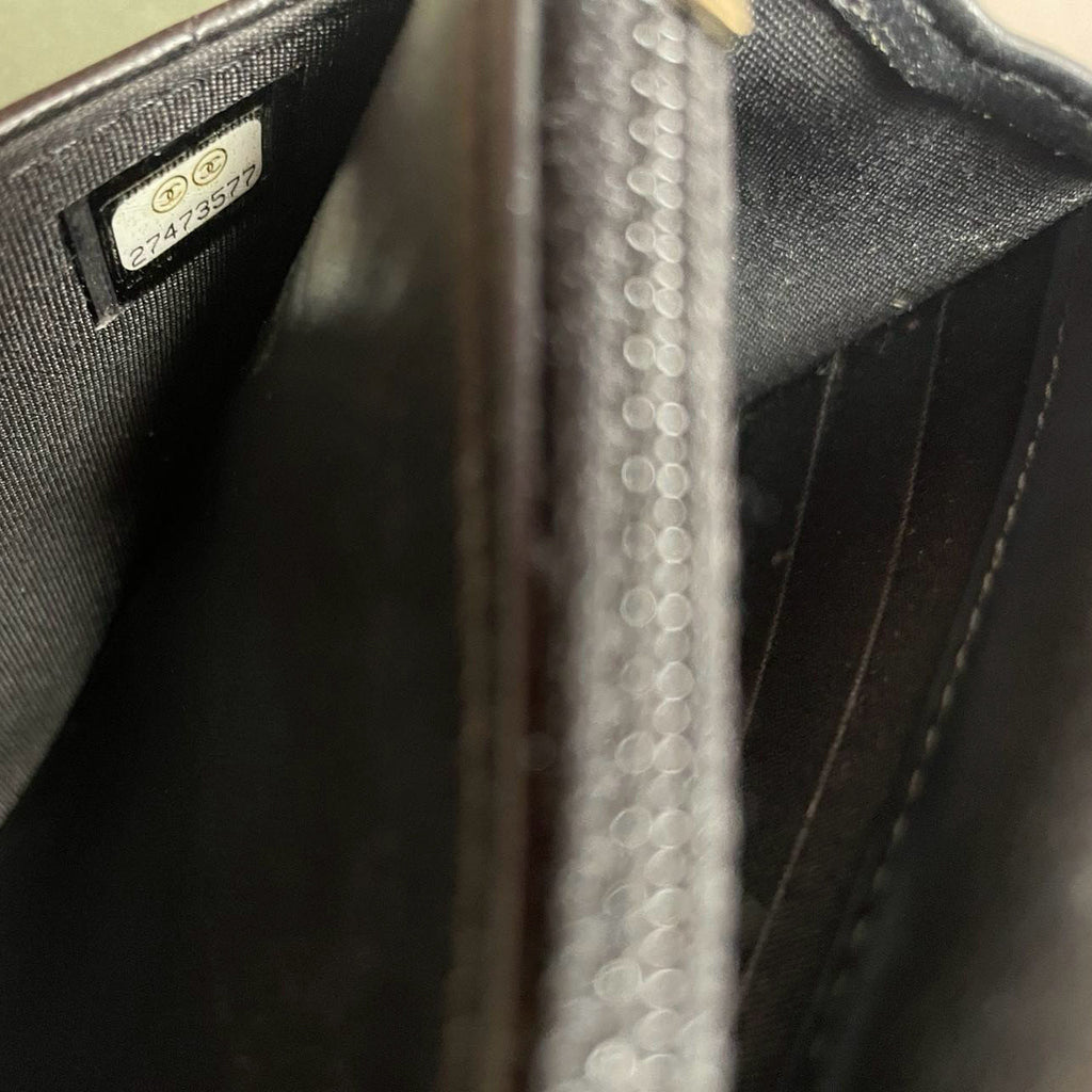 Chanel Wallet On Chain(woc) Black Camelia