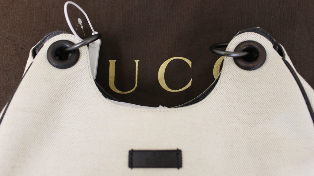 GUCCI Colbert Canvas Shoulder Bag White