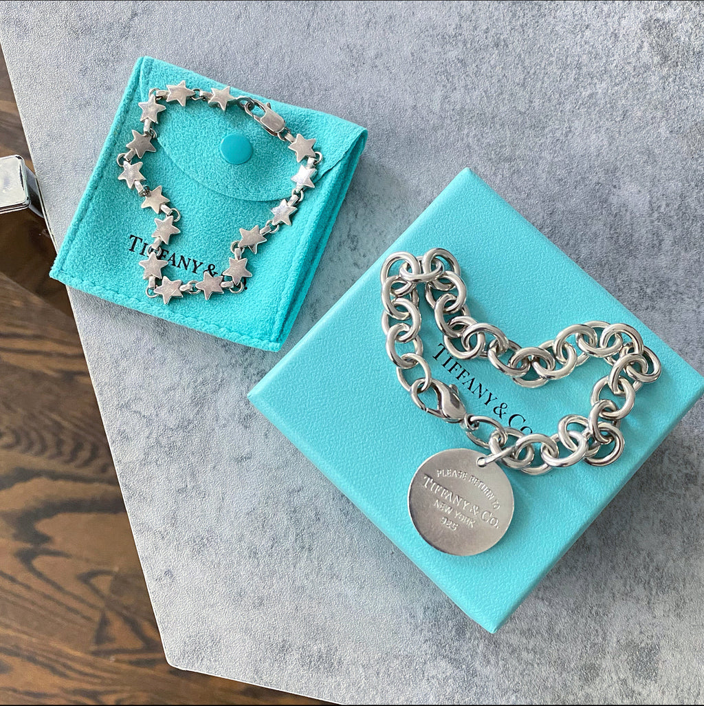 Tiffany & Co.  Sterling Silver Round Tag Bracelet