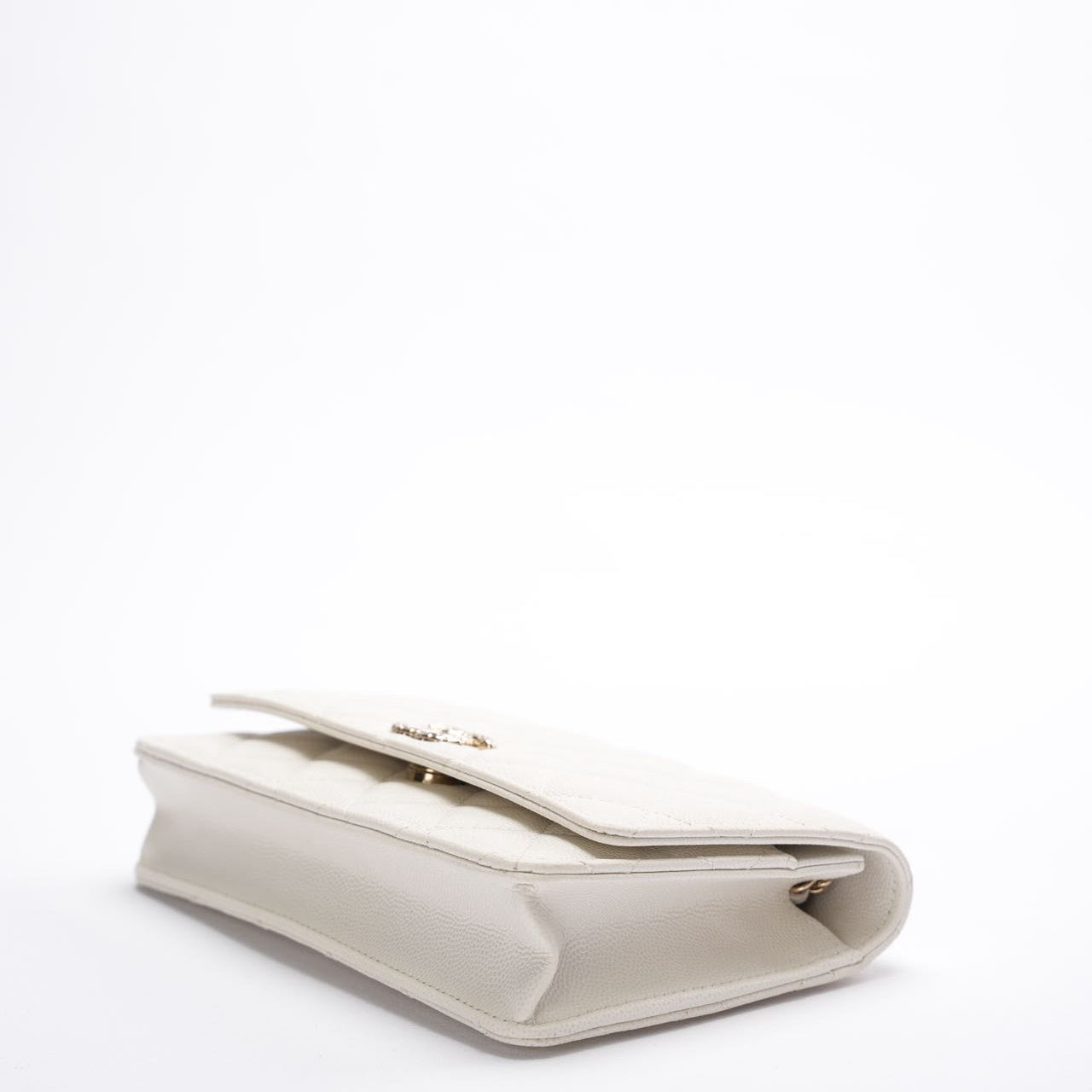 Chanel Wallet on Chain (woc) White Caviar Leather 2023