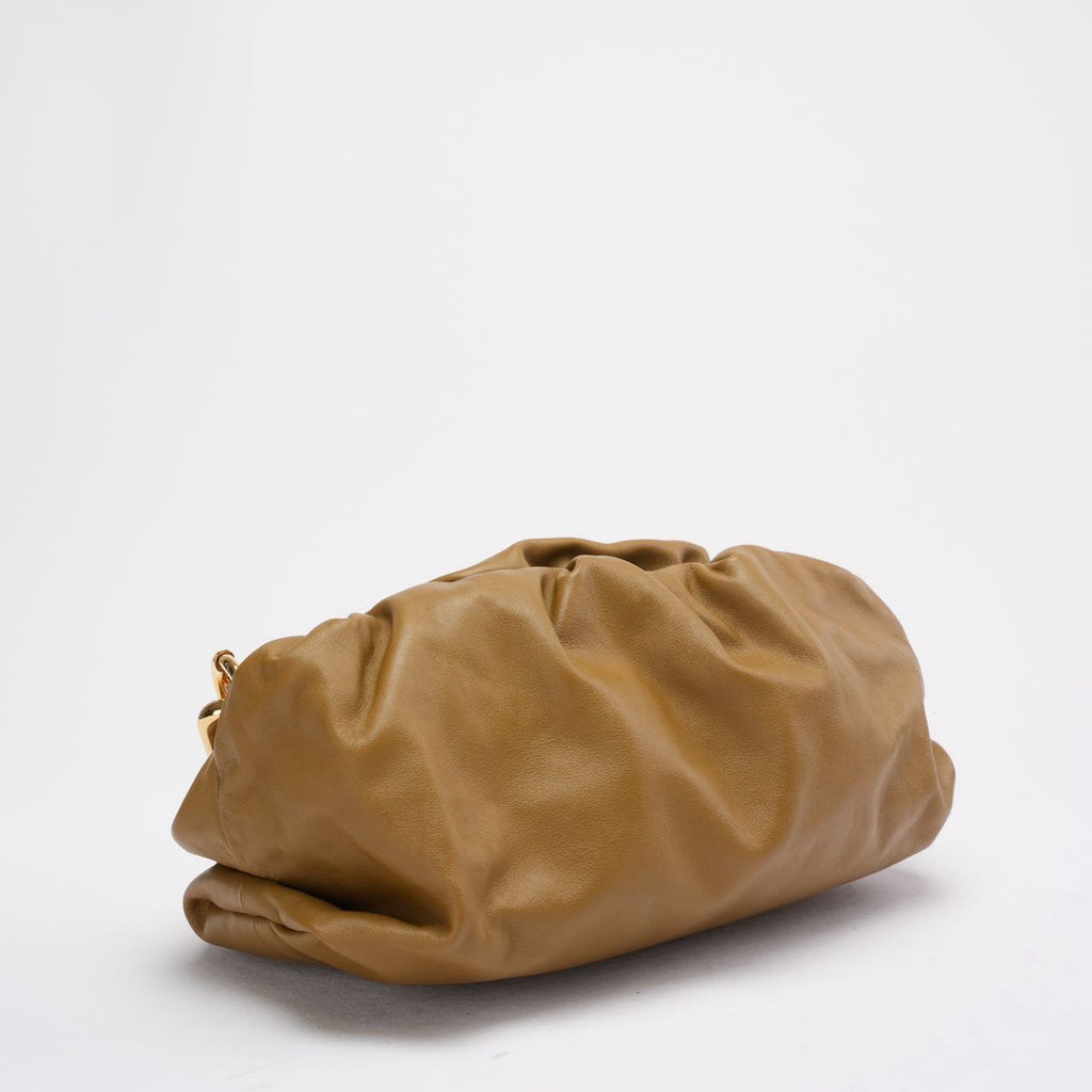 Bottege Veneta Brown The Chain Pouch in Moutarde