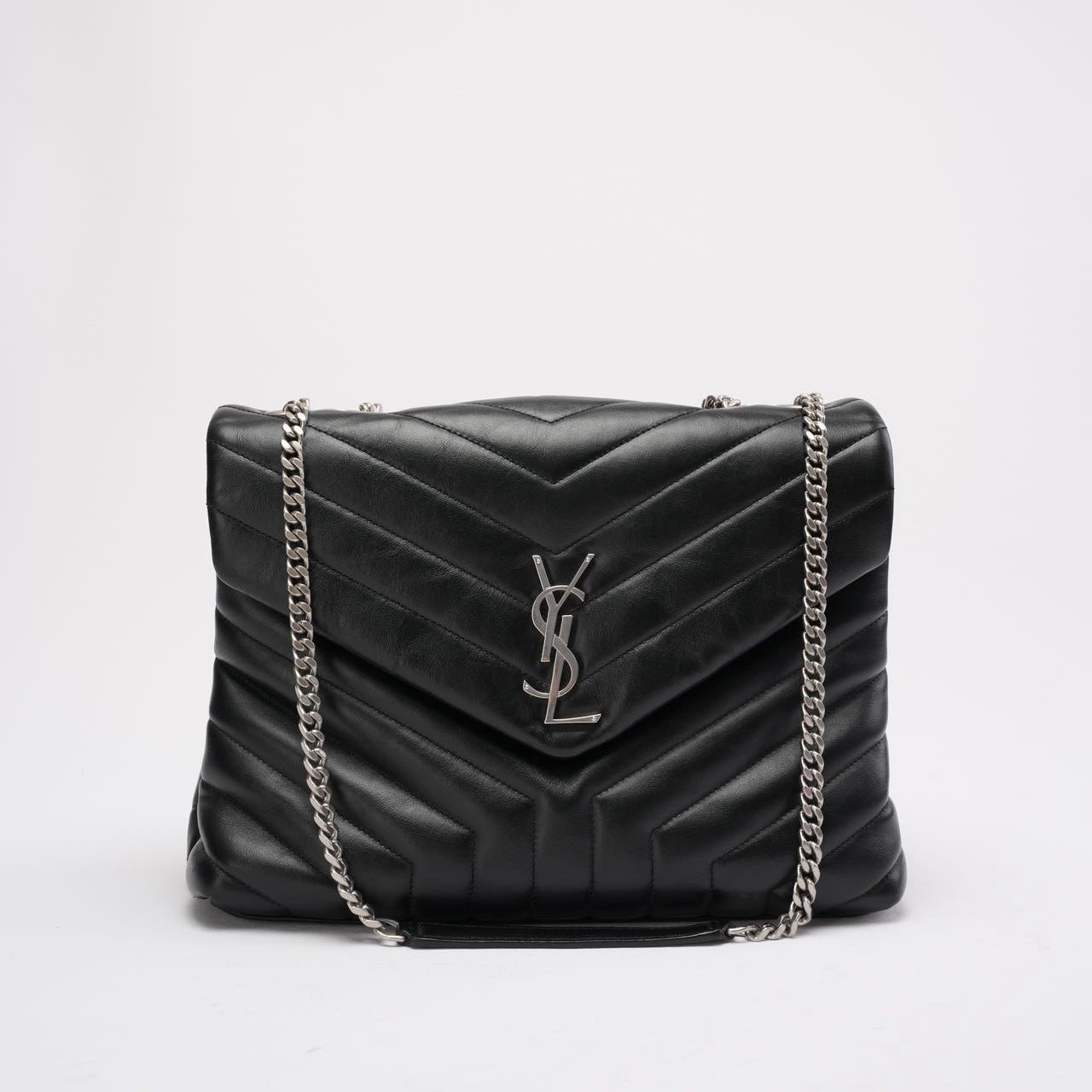 Saint Laurent Black Loulou Medium Shoulder Bag 2021