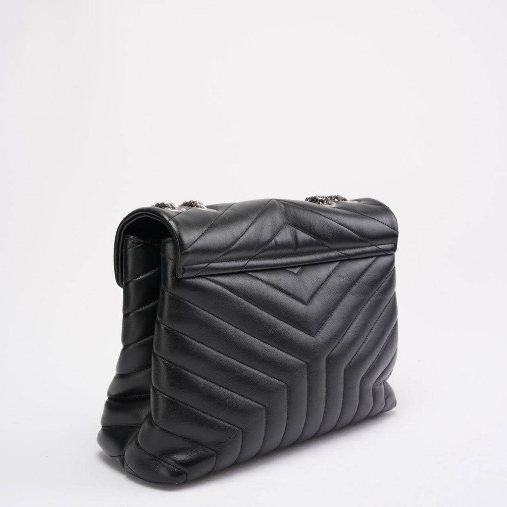 Saint Laurent Black Loulou Medium Shoulder Bag 2021
