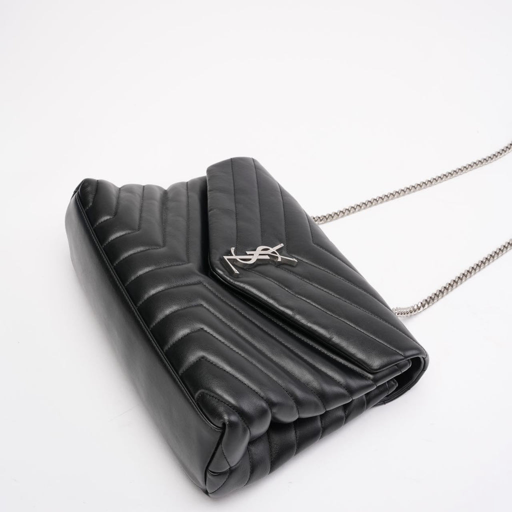 Saint Laurent Black Loulou Medium Shoulder Bag 2021