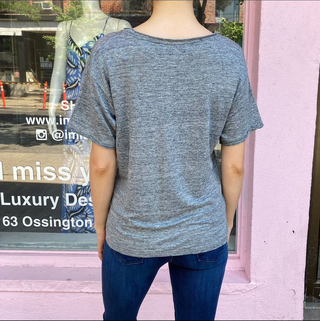 Gucci Grey T-Shirt with Jewel Embroidered Bird - USA 6