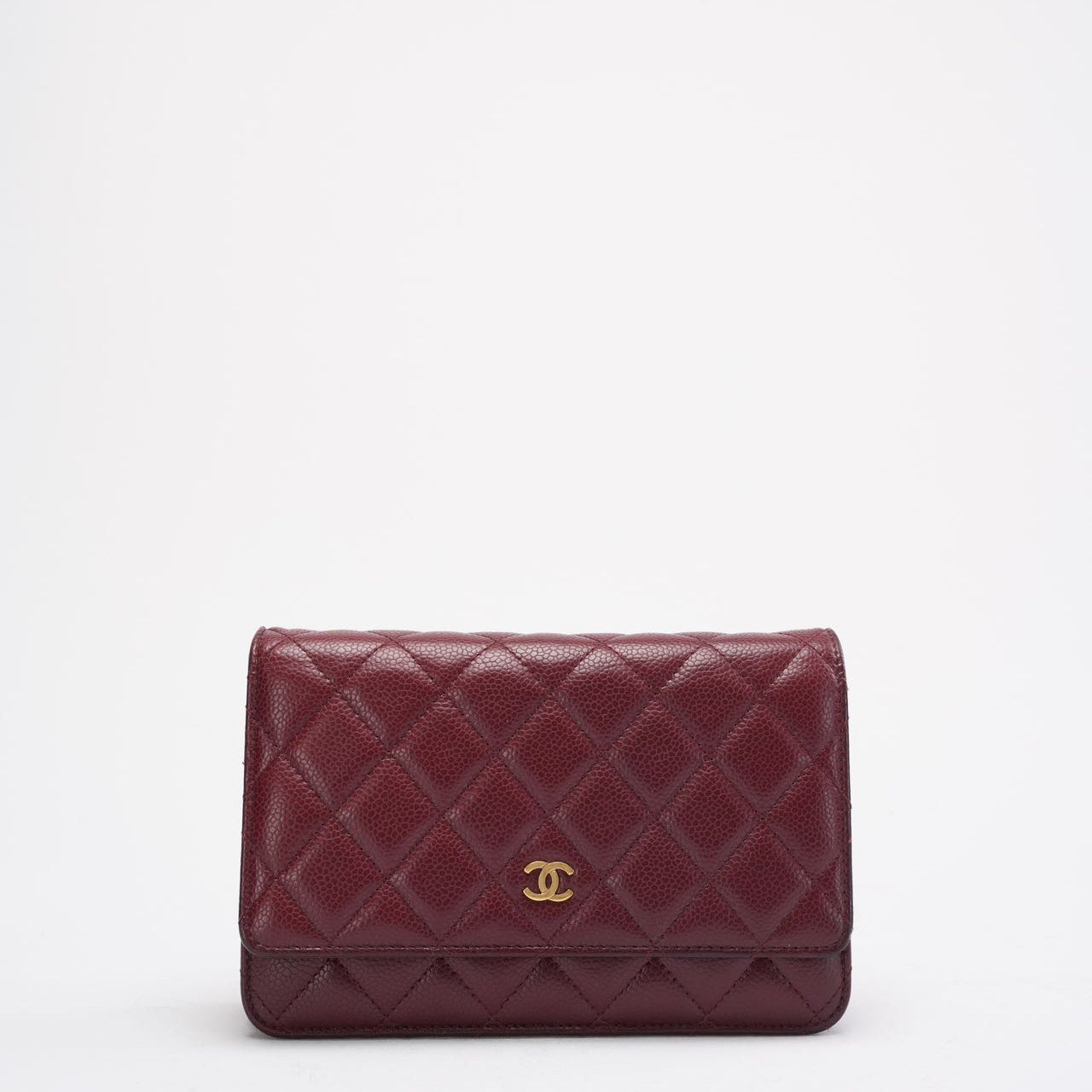 Chanel Burgundy Classic Wallet on Chain (WOC) 2016