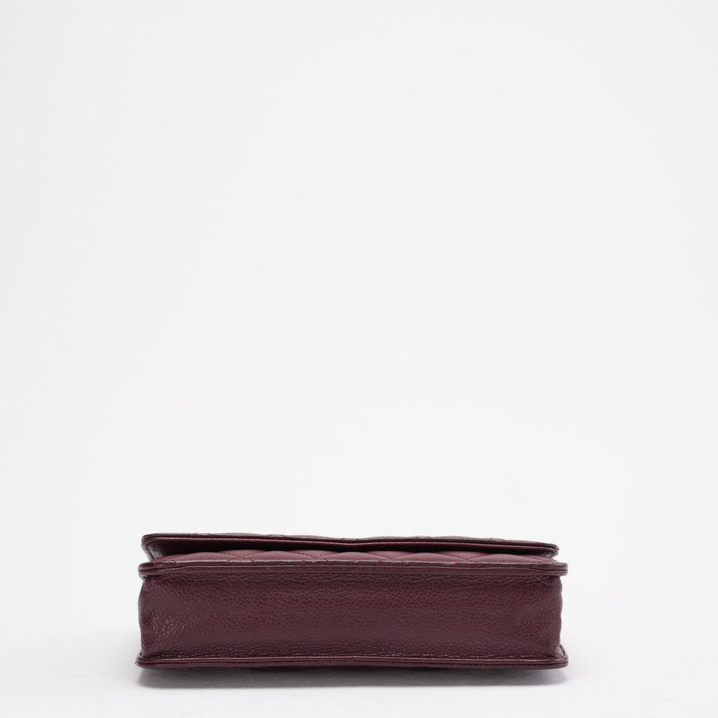 Chanel Burgundy Classic Wallet on Chain (WOC) 2016