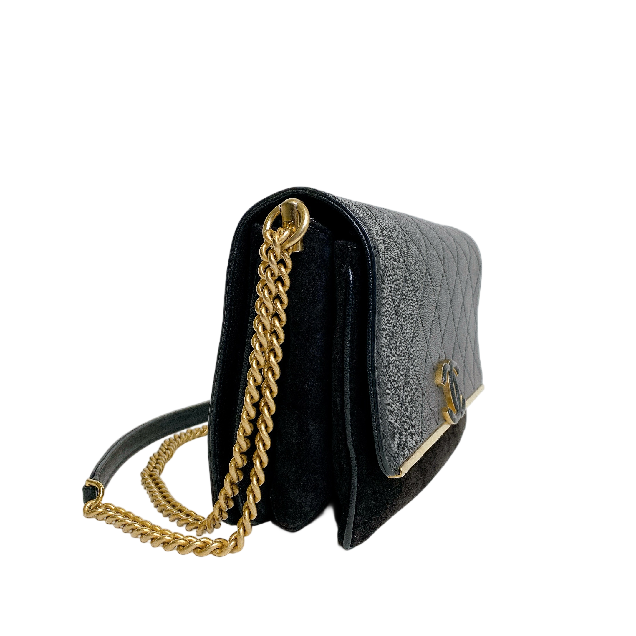 CHANEL LADY COCO FLAP BAG  IN BLACK