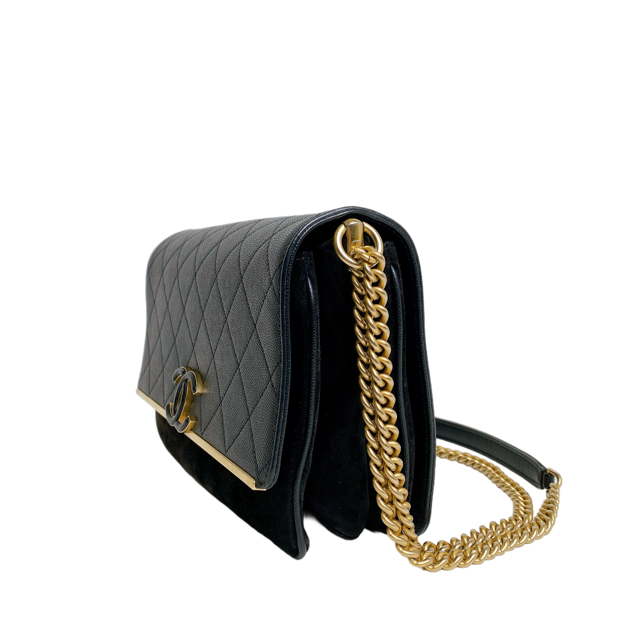 CHANEL LADY COCO FLAP BAG  IN BLACK