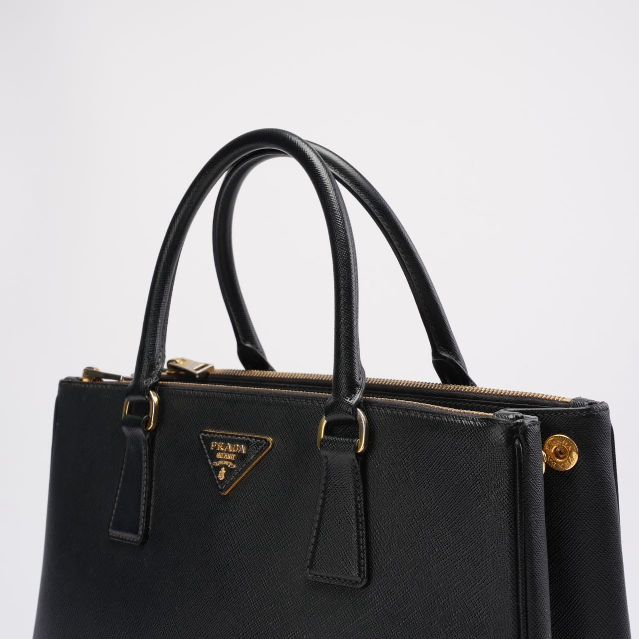 Prada Black Galleria Tote Bag Saffiano Leather