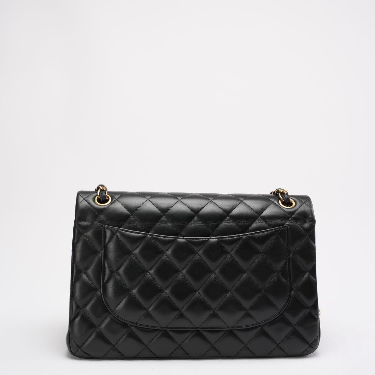 Chanel Black Classic Jumbo Double Flap Bag Lambskin 2011