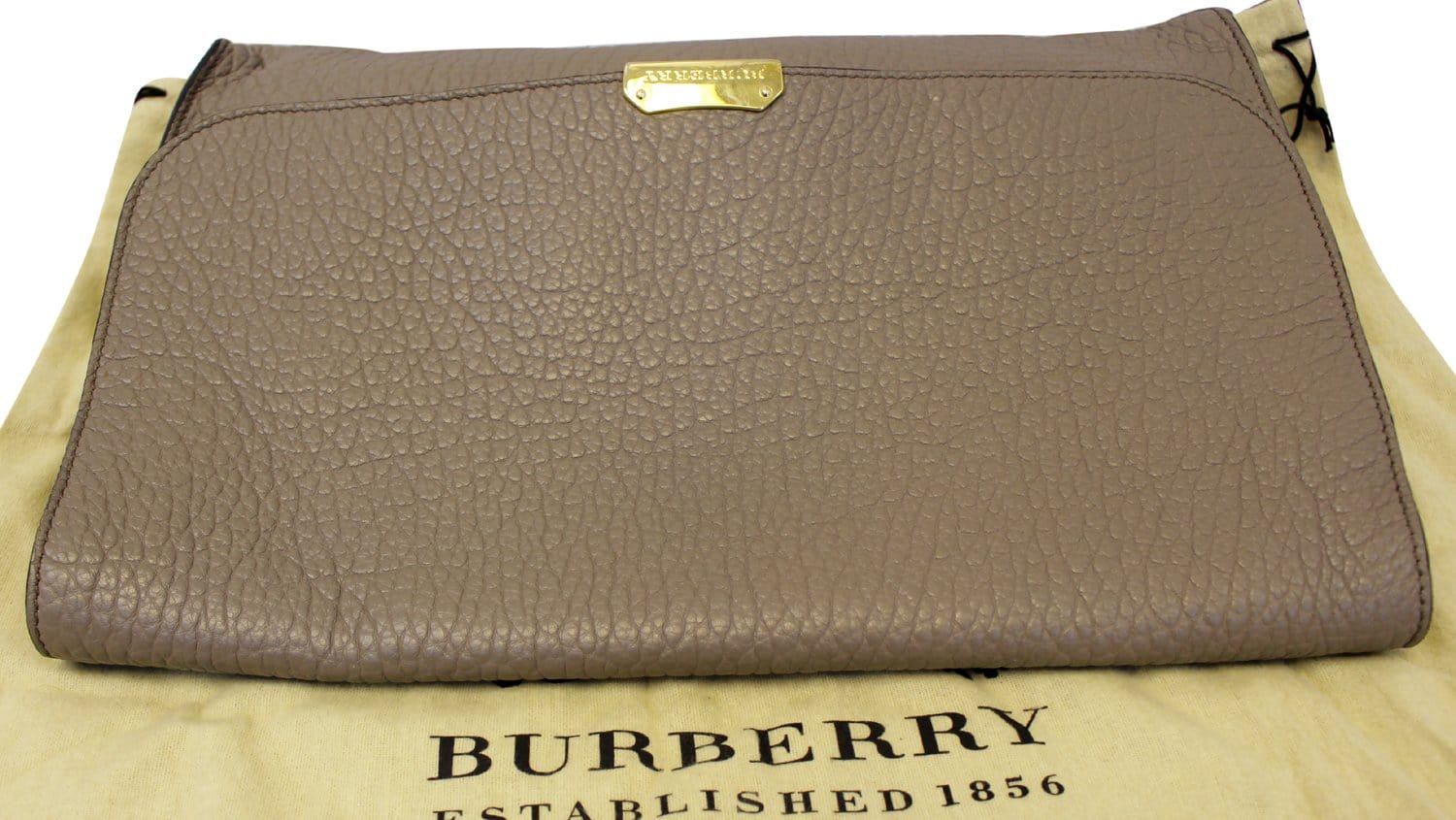 BURBERRY Heritage Sonnet Grain Leather Large Clutch