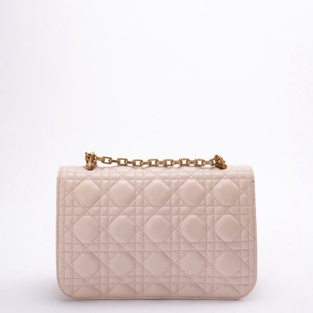 Christian Dior Pink Small Flap Shoulder Bag Lambskin 2017