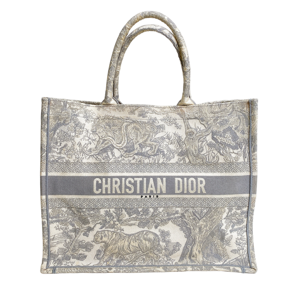 DIOR BOOK TOTE  LARGE IN GRAY