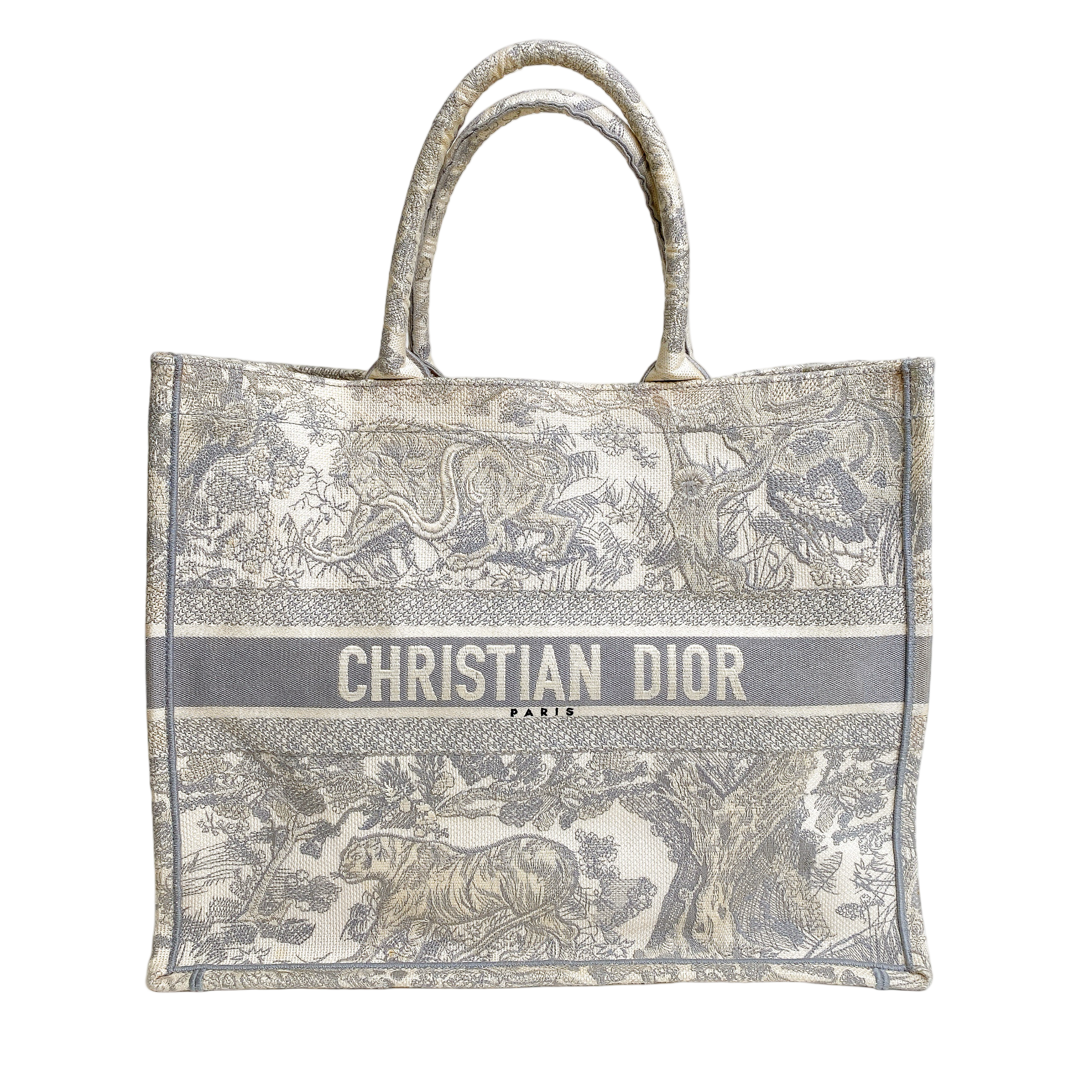 DIOR BOOK TOTE  LARGE IN GRAY