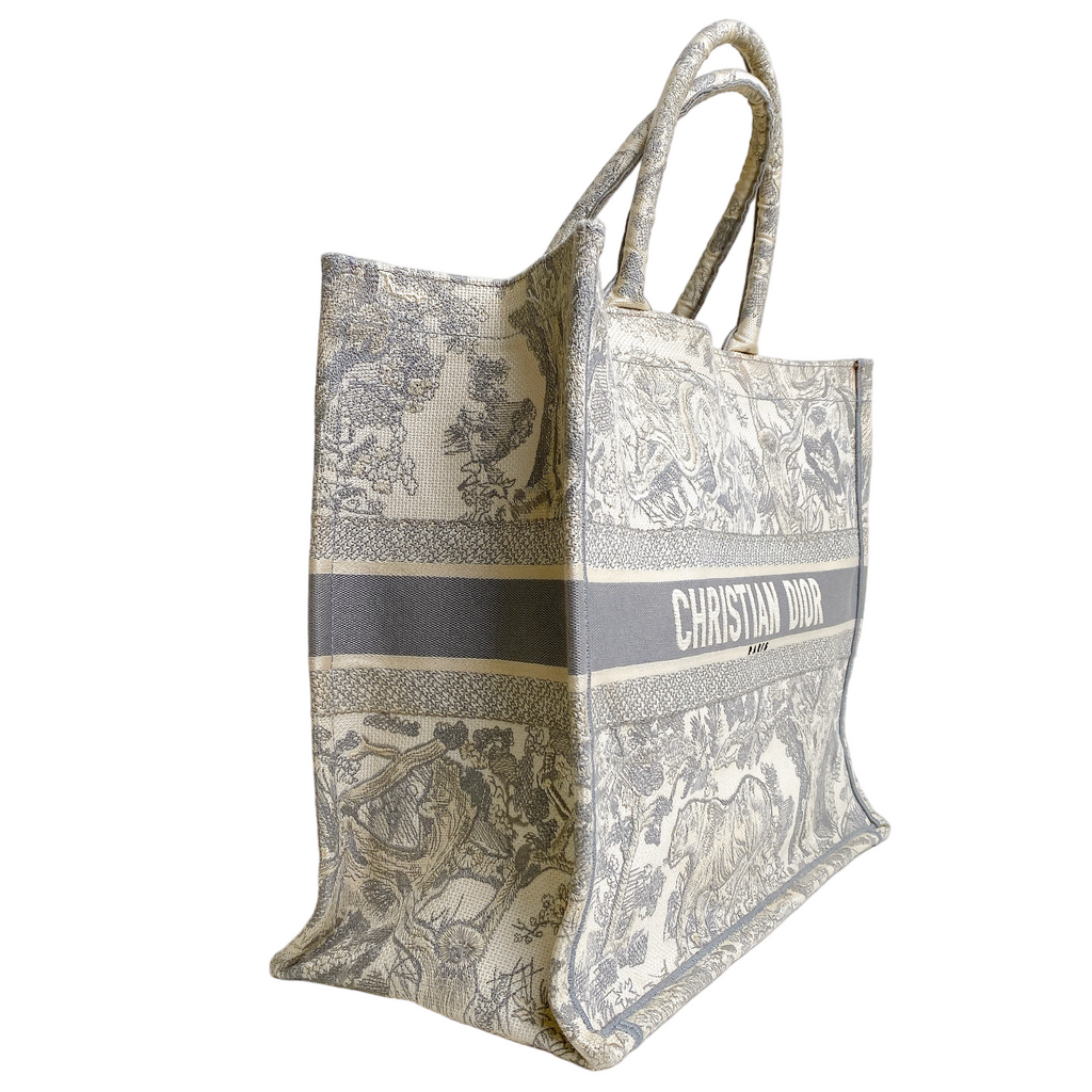 DIOR BOOK TOTE  LARGE IN GRAY