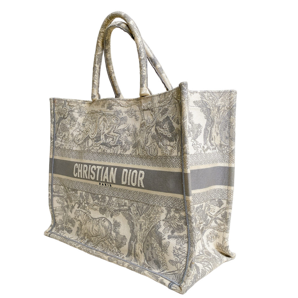 DIOR BOOK TOTE  LARGE IN GRAY
