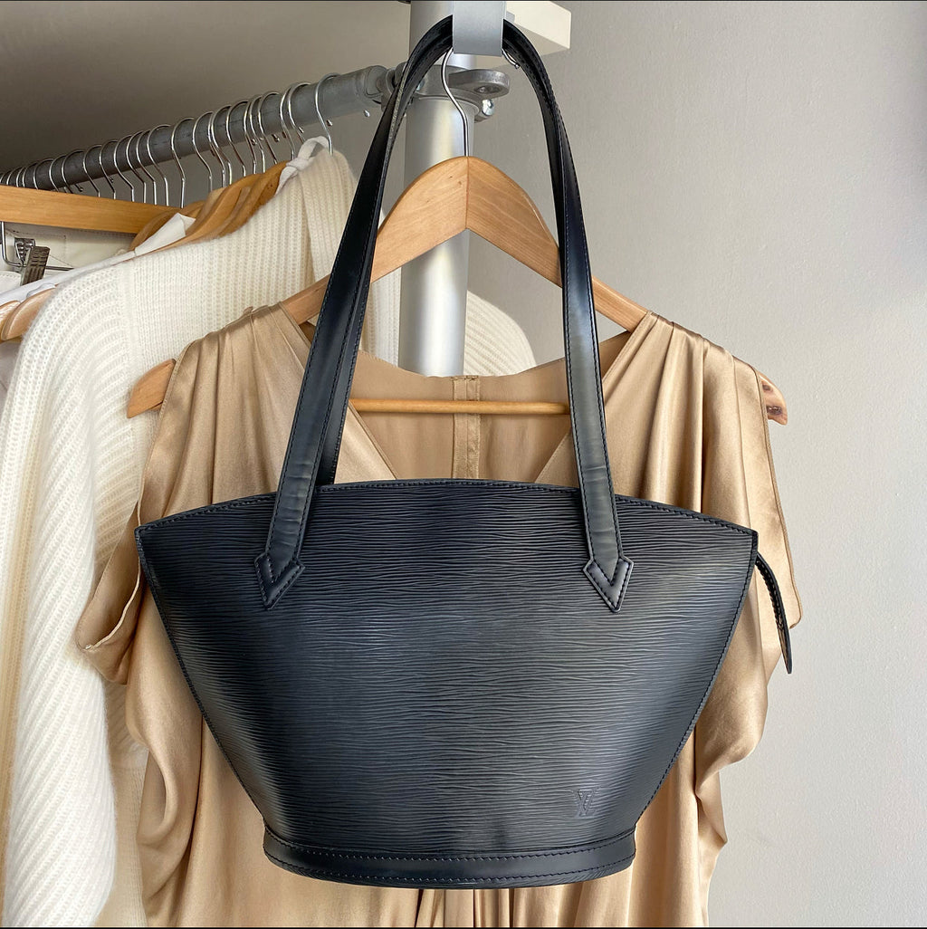 Louis Vuitton Black Epi Leather Saint-Jacques Shoulder Tote Bag