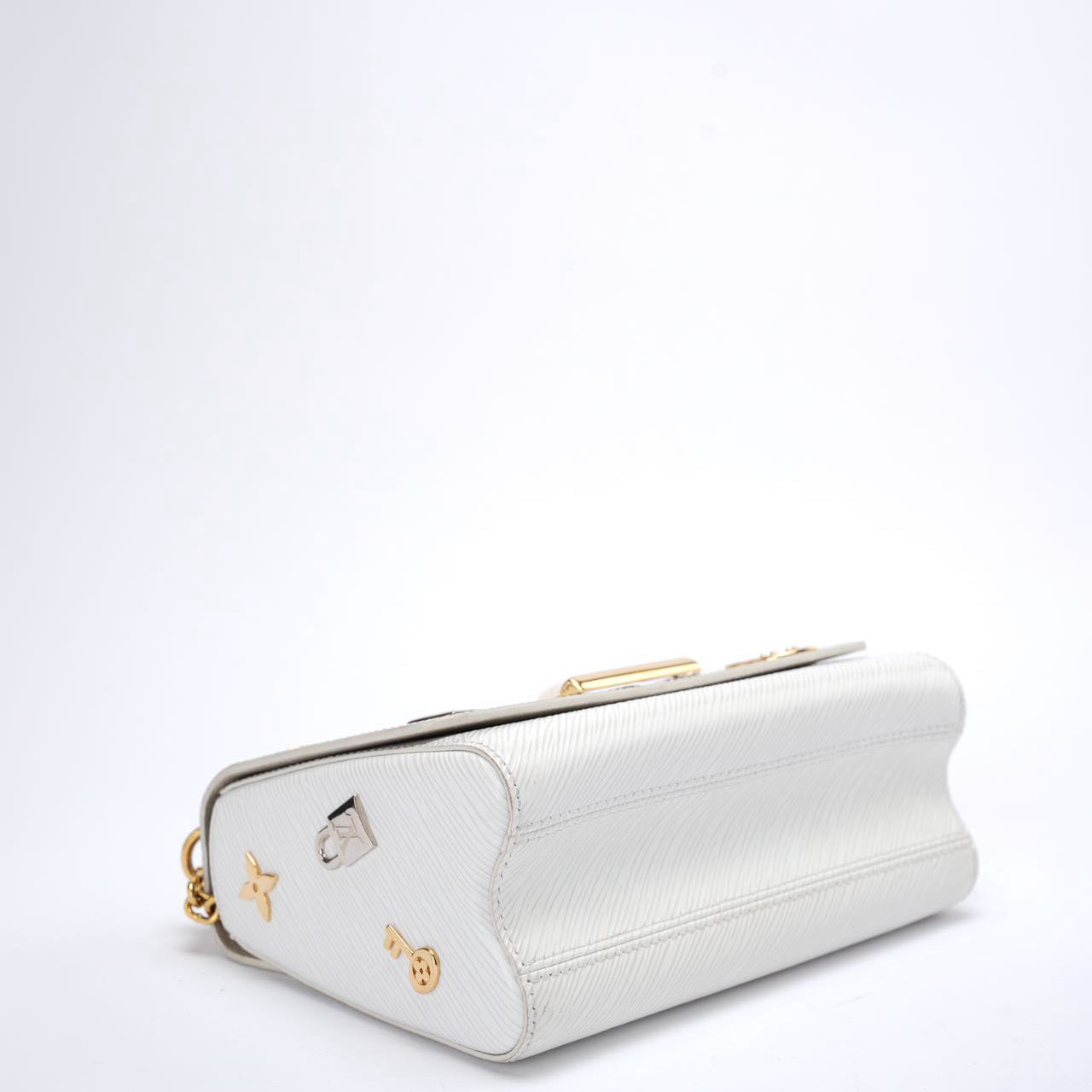 Louis Vuitton White Epi Leather Twist Love Lock Charms MM Bag 2018