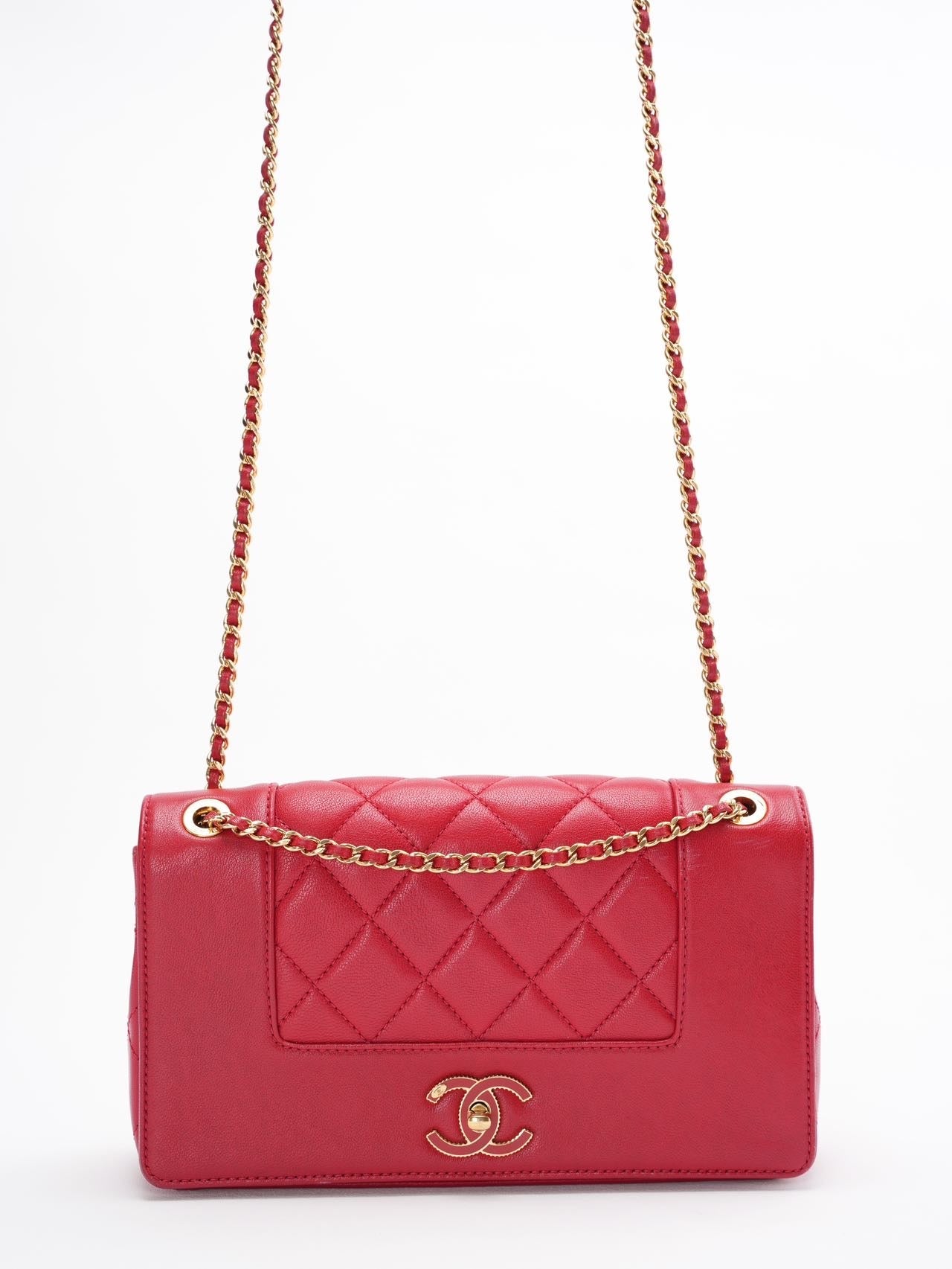Chanel Mademoiselle Flap Bag Red