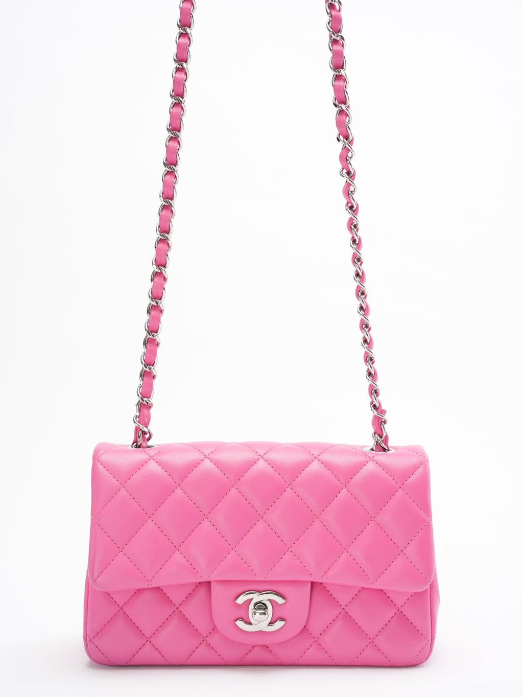 Chanel Classic Rectangular Mini Flap Bag Pink