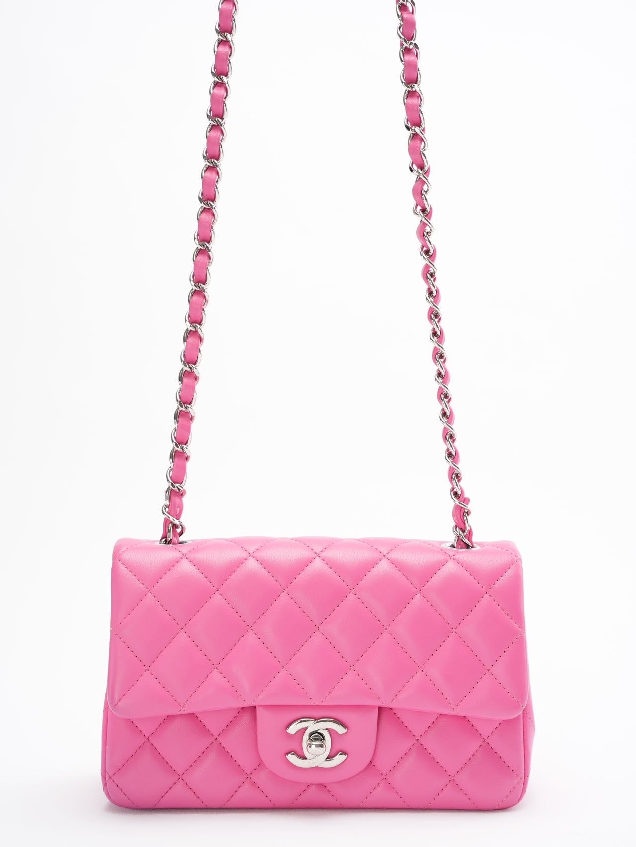 Chanel Classic Rectangular Mini Flap Bag Pink