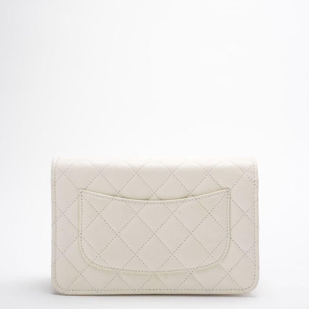 Chanel Wallet on Chain(woc) White Caviar Leather 2022