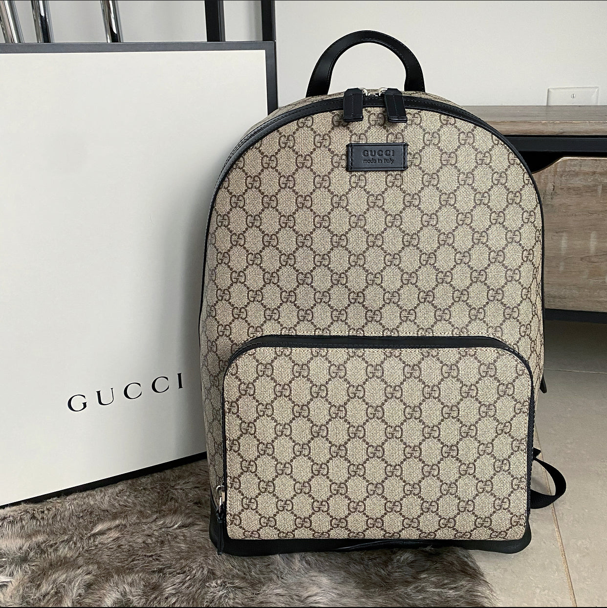 Gucci GG Supreme Monogram Backpack