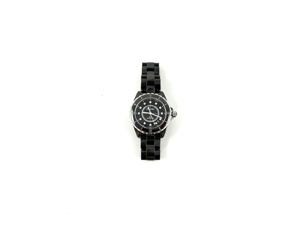 CHANEL J12 38mm Black Ceramic Diamond Automatic Watch