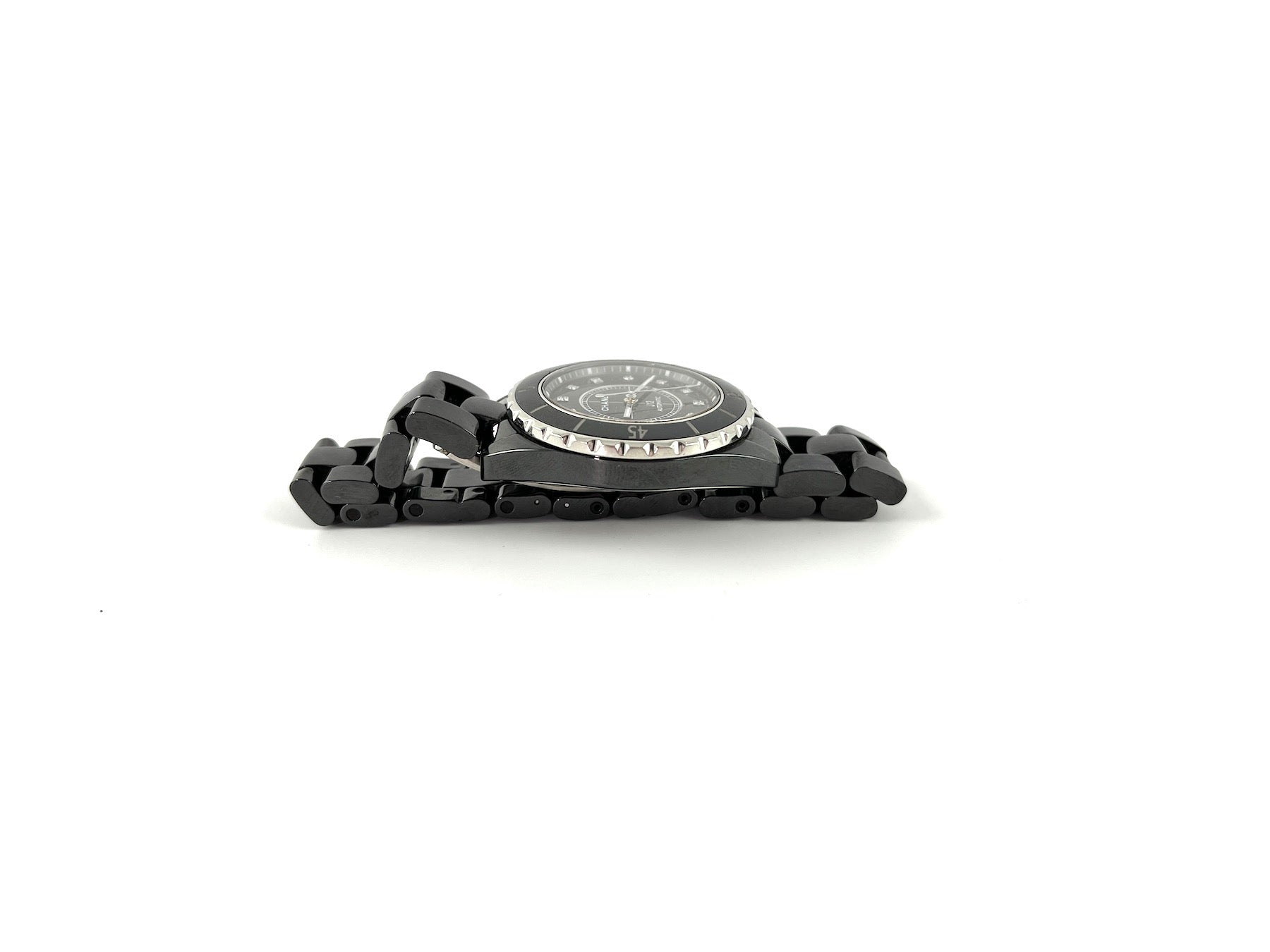 CHANEL J12 38mm Black Ceramic Diamond Automatic Watch