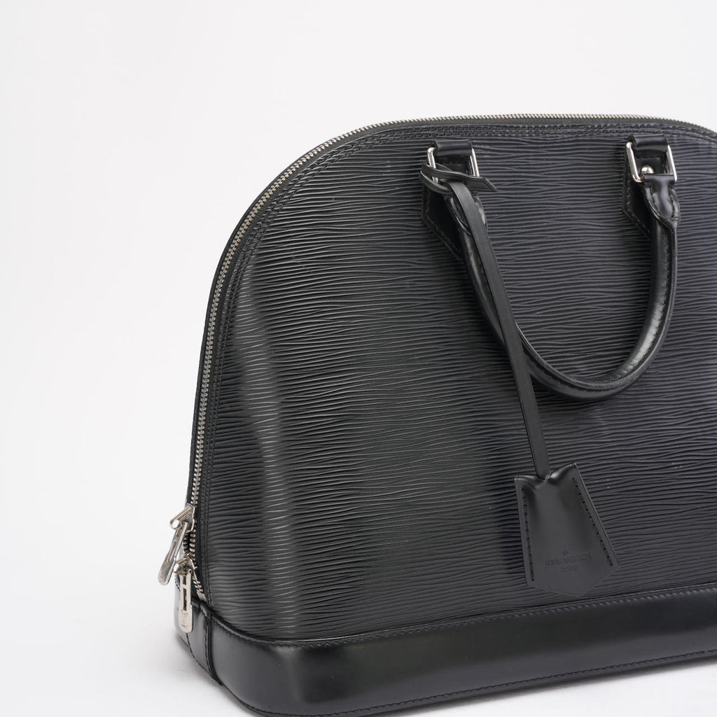 Louis Vuitton Black Epi Leather Alma MM Bag 2014