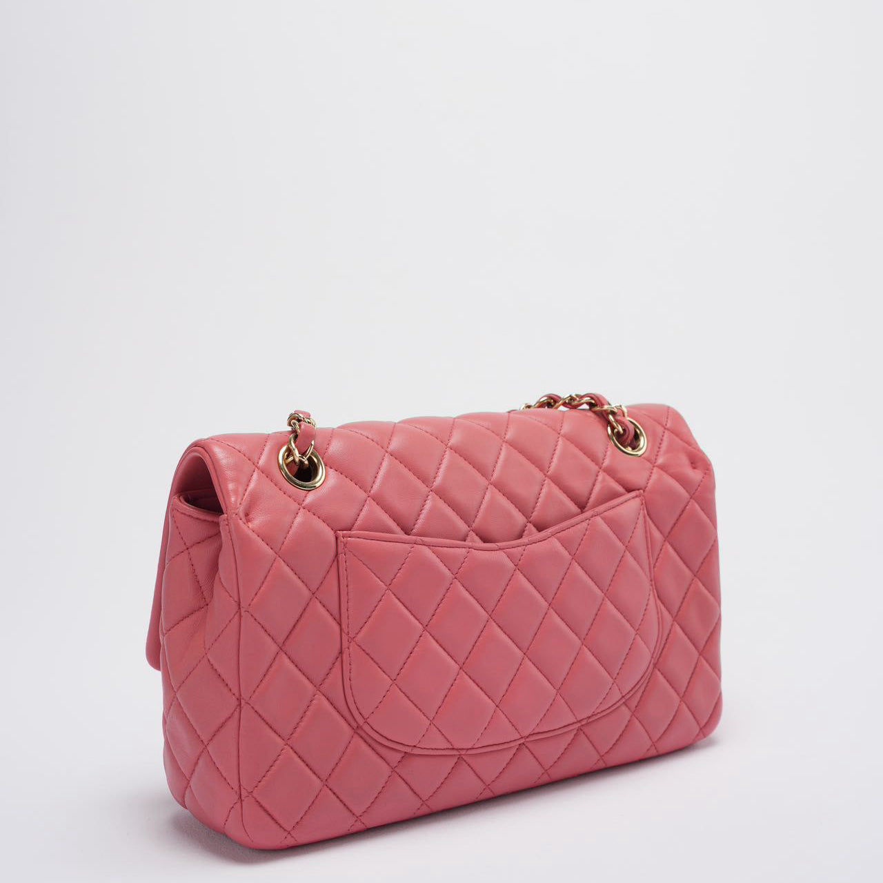 Chanel Classic Medium Flap Bag Valentine’s Edition in Pink Lambskin with Gold Hardware