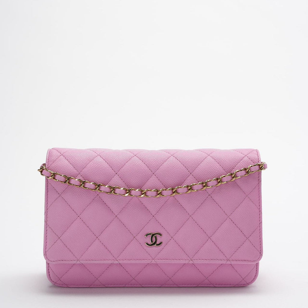Chanel Wallet on Chain Pink Caviar Leather Woc