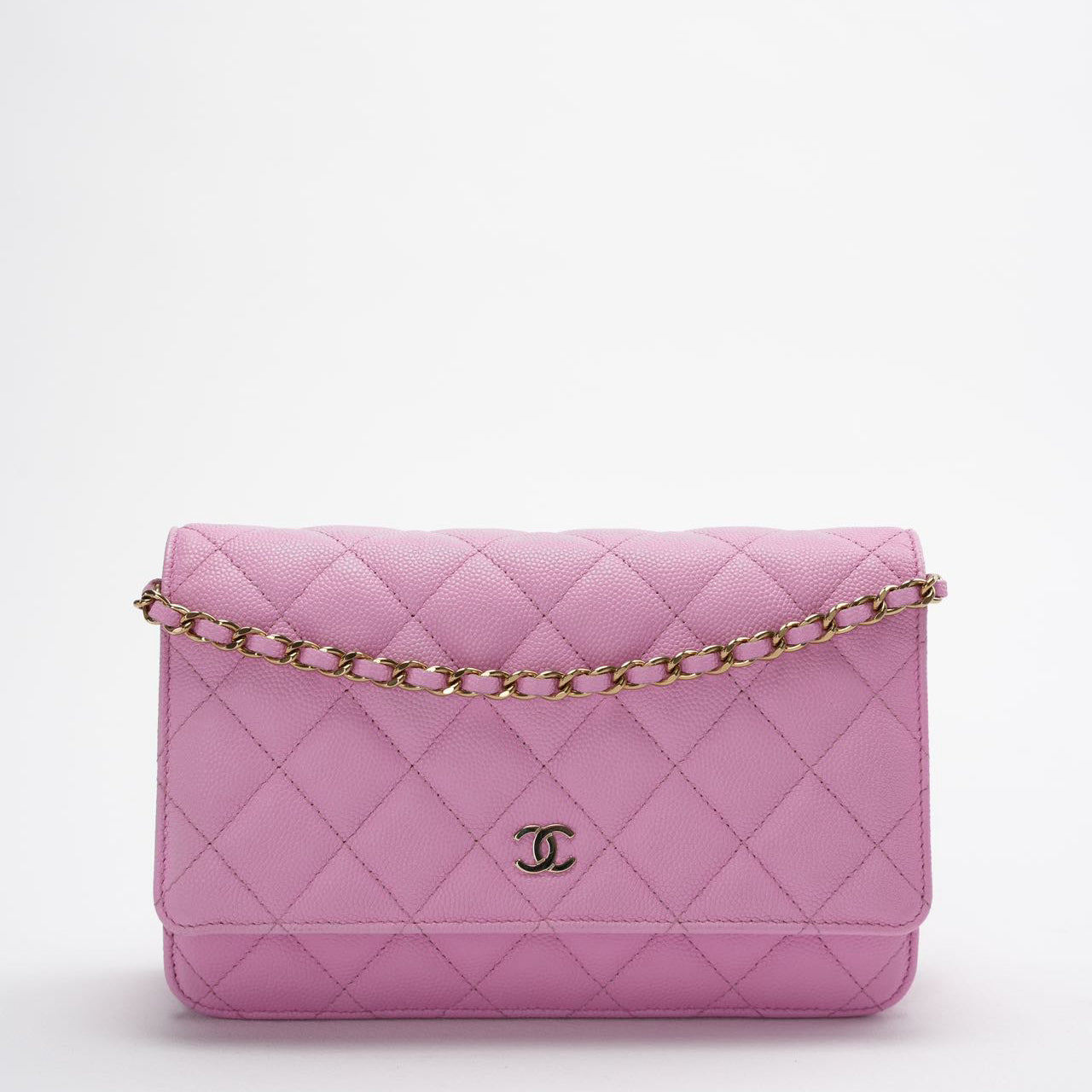 Chanel Wallet on Chain Pink Caviar Leather Woc