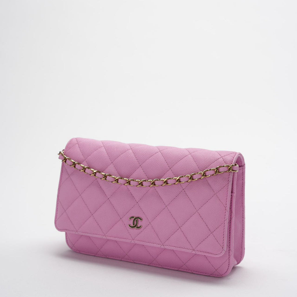 Chanel Wallet on Chain Pink Caviar Leather Woc