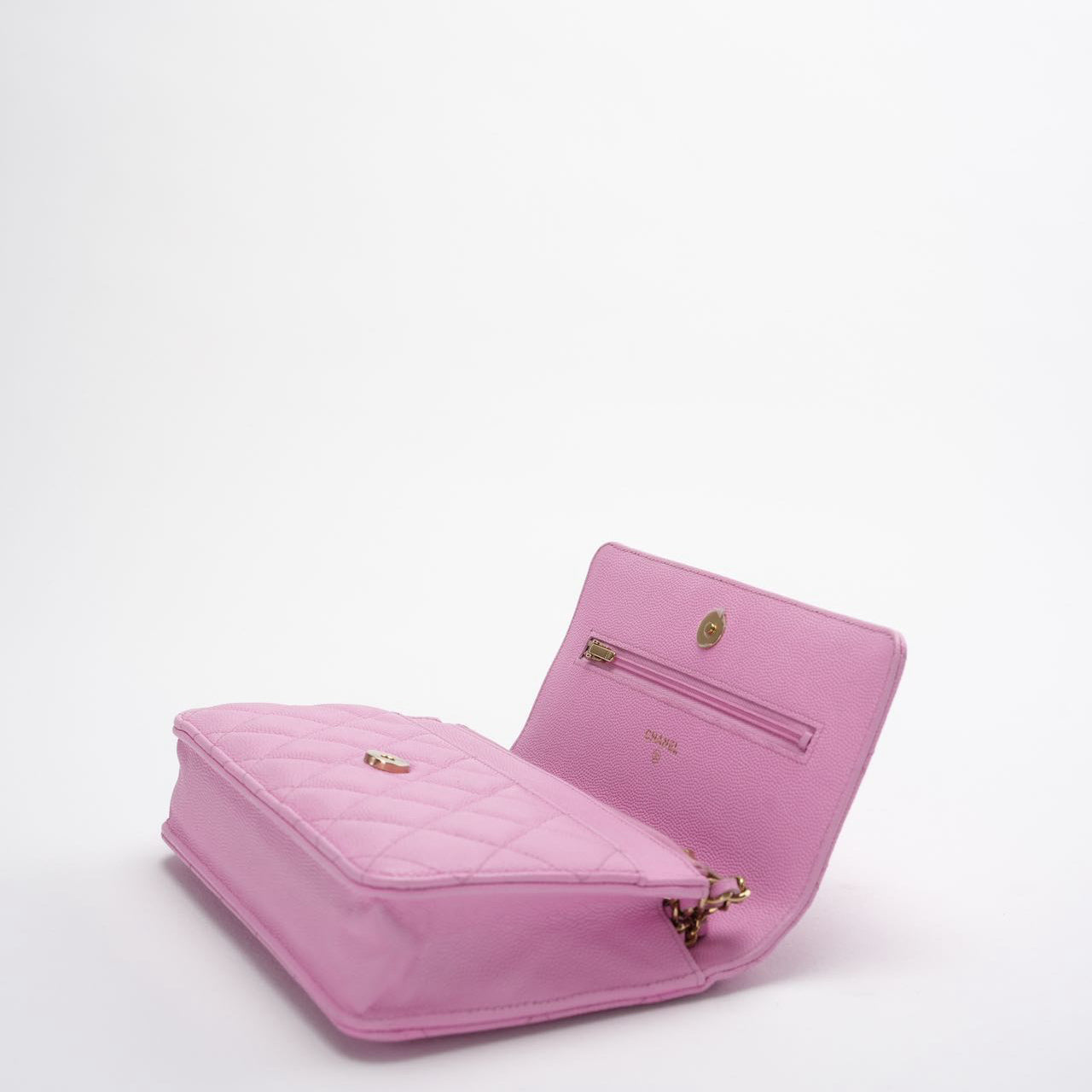Chanel Wallet on Chain Pink Caviar Leather Woc