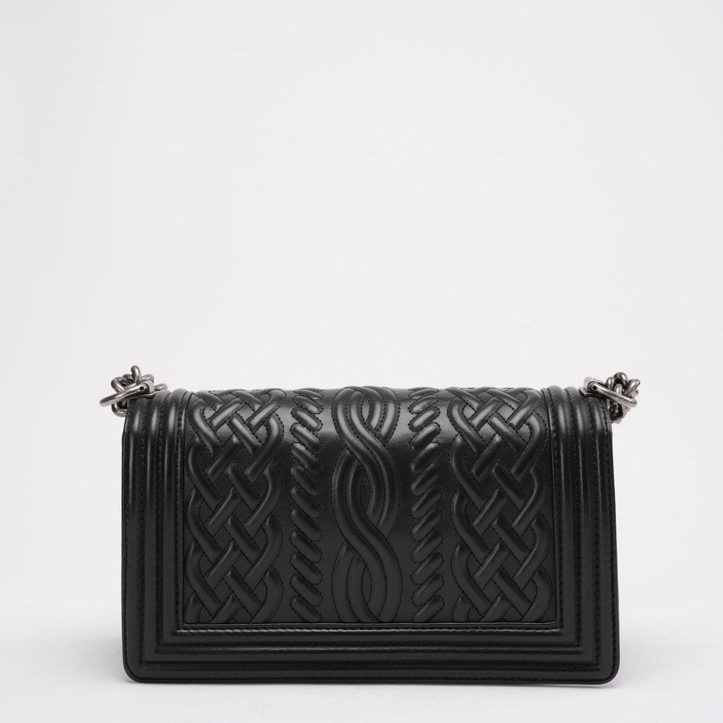 Chanel Black Celtic Medium Boy Bag Lambskin 2014