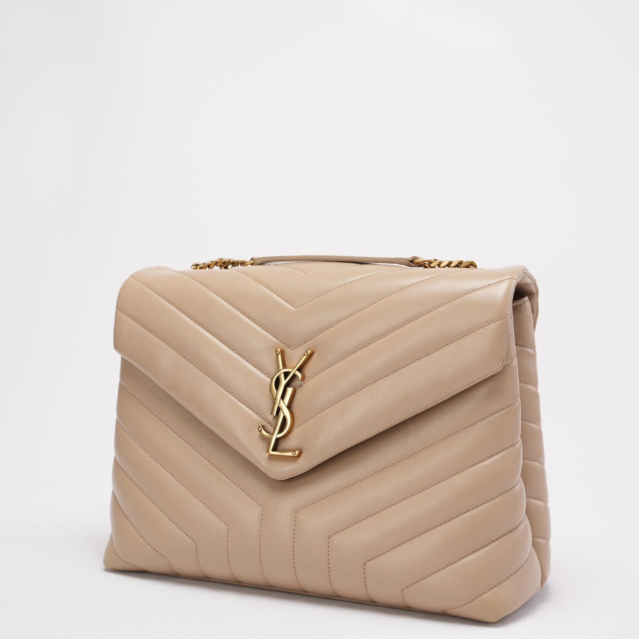 Saint Laurent Beige LouLou Medium Leather  2020