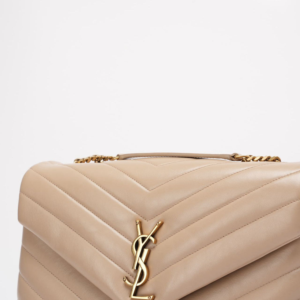 Saint Laurent Beige LouLou Medium Leather  2020